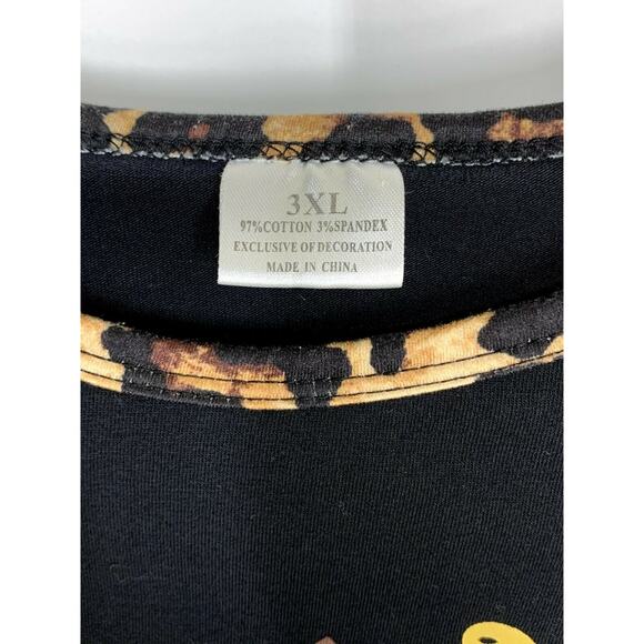 Girl’s Leopard Animal Pumpkin Raglan T-Shirt 3XL - Picture 3 of 5